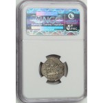 NGC Ch. XF* STAR Ancient Roman Republic Silver Denarius Janus Head Coin circa 119 B.C.